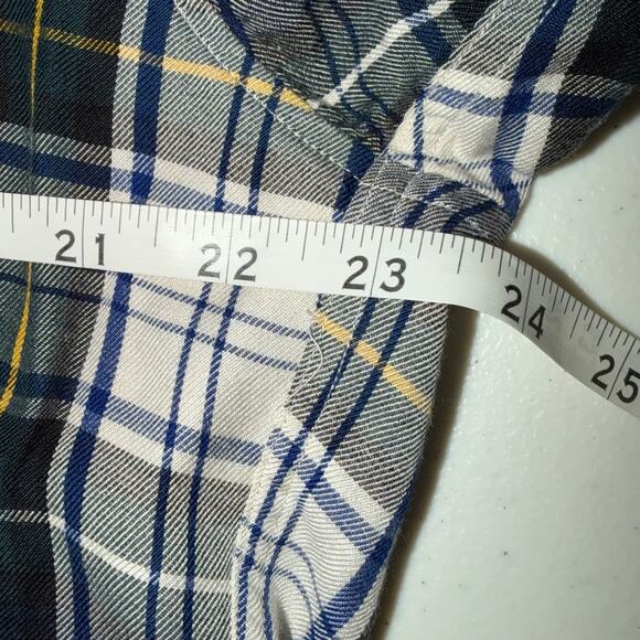 Ralph Lauren Womens Size 10 Blue Green Plaid Long Sleeve Button Up Blouse - Picture 7 of 8